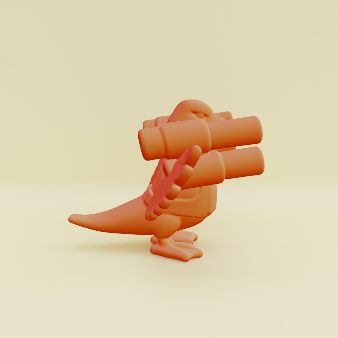 Bombombini Gusini Italian brainrot Printable 3D print model_7