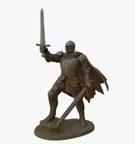 Knight With Two Swords Defender of the Ridges