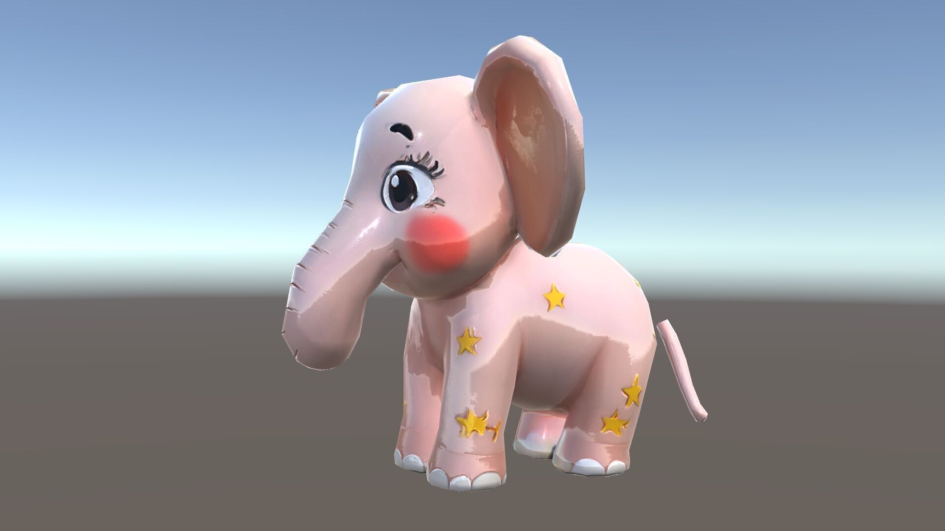 Cartoon Elephant Model Pack for Animation and Games Low-poly 3D model_10