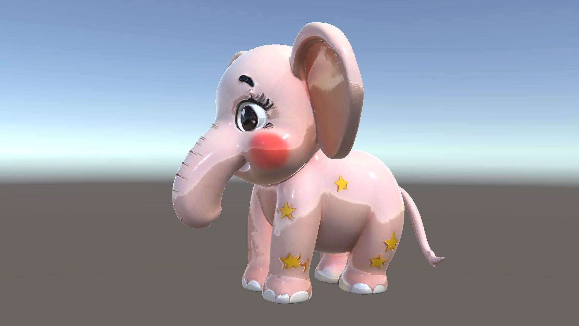 Cartoon Elephant Model Pack for Animation and Games Low-poly 3D model_5