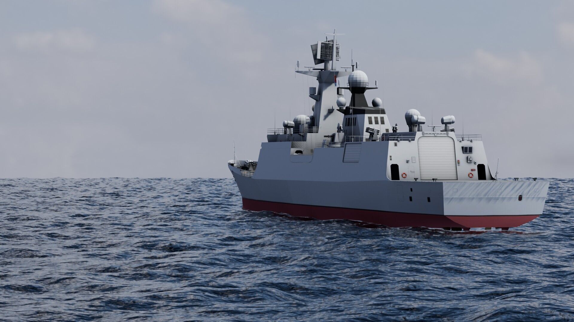 Type 054A frigate Ship Free 3D model_2