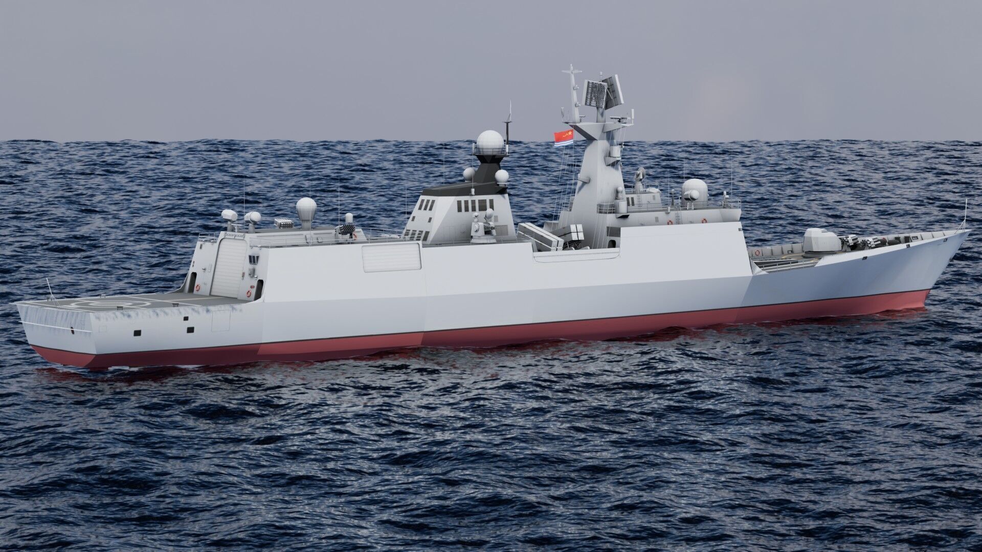 Type 054A frigate Ship Free 3D model_3