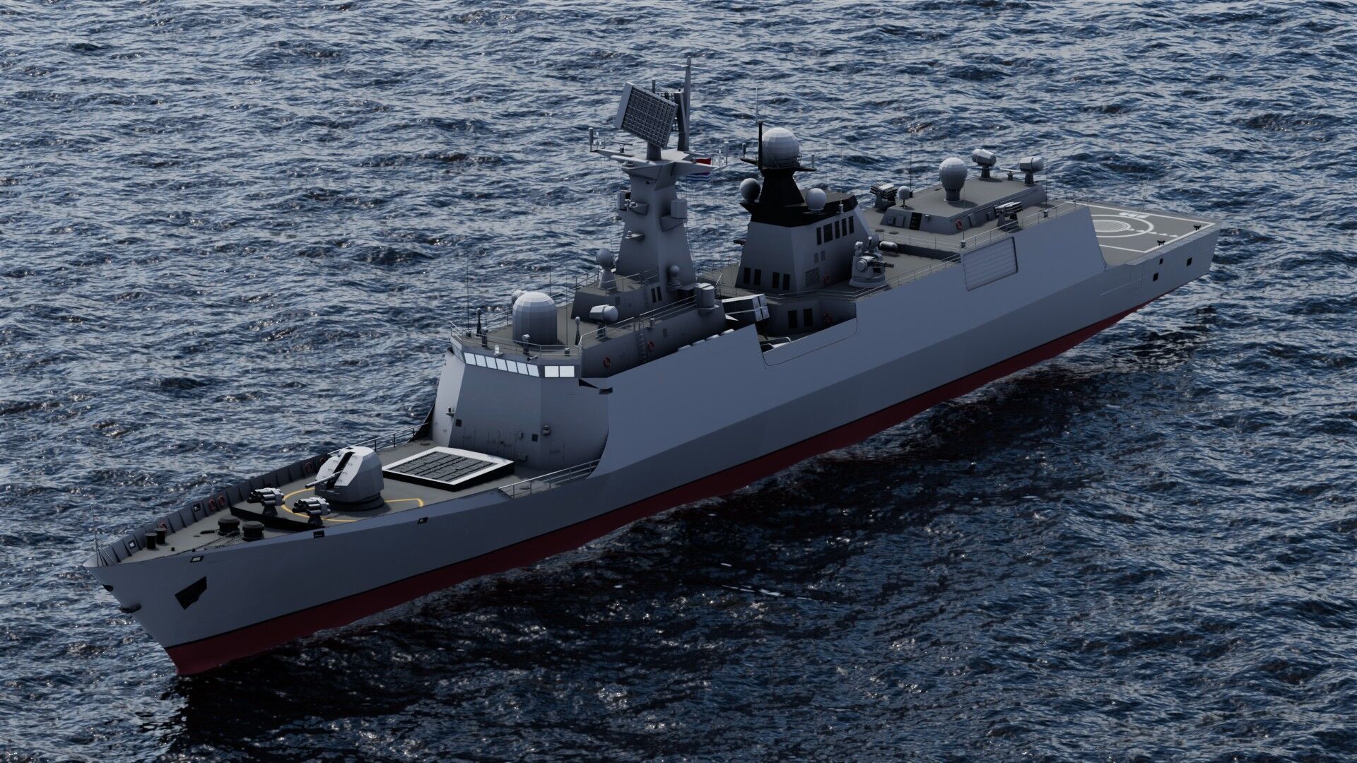 Type 054A frigate Ship Free 3D model_1