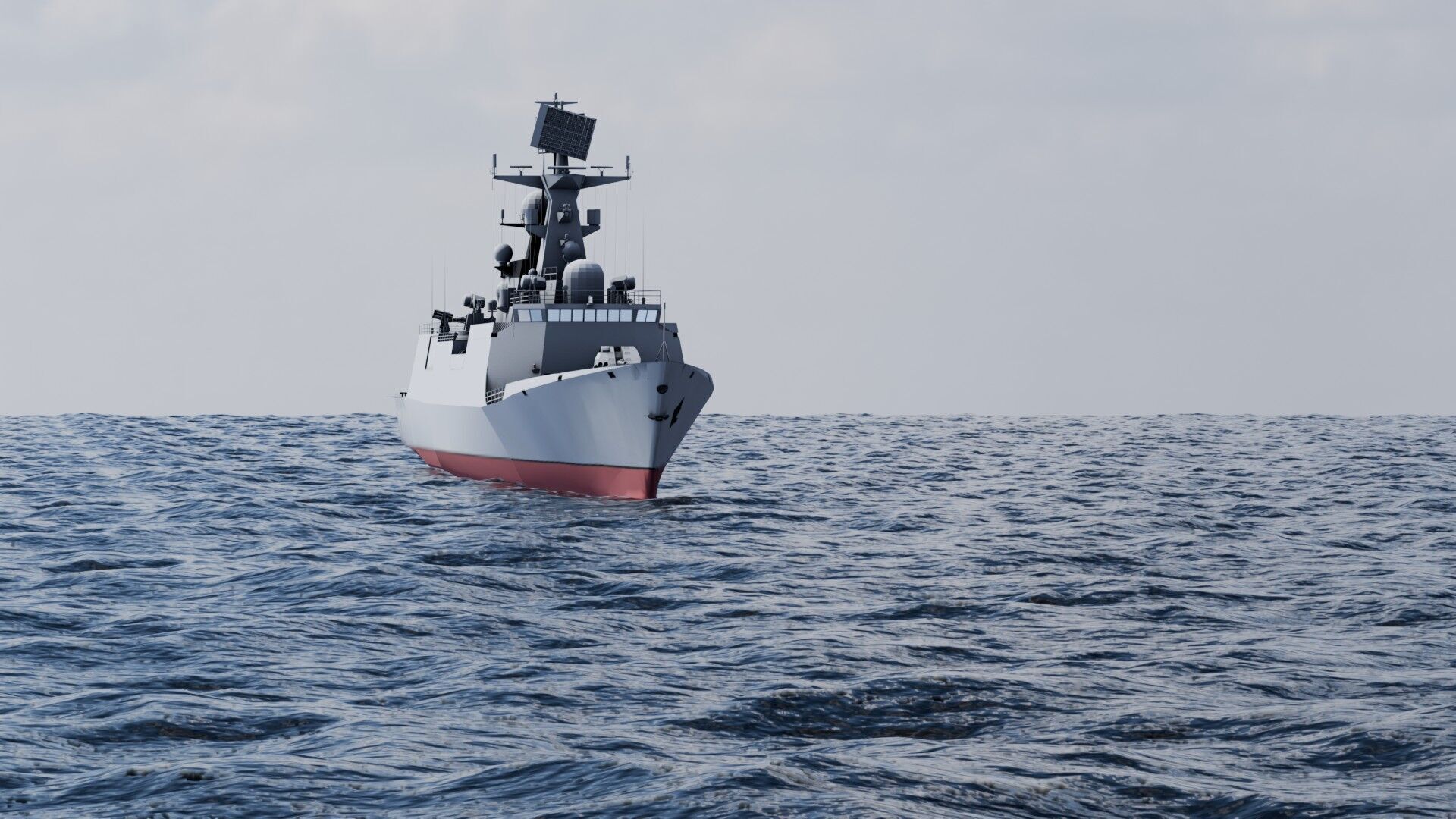 Type 054A frigate Ship Free 3D model_4