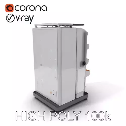 Industrial Label Printer D Model Pack Low-poly 3D model