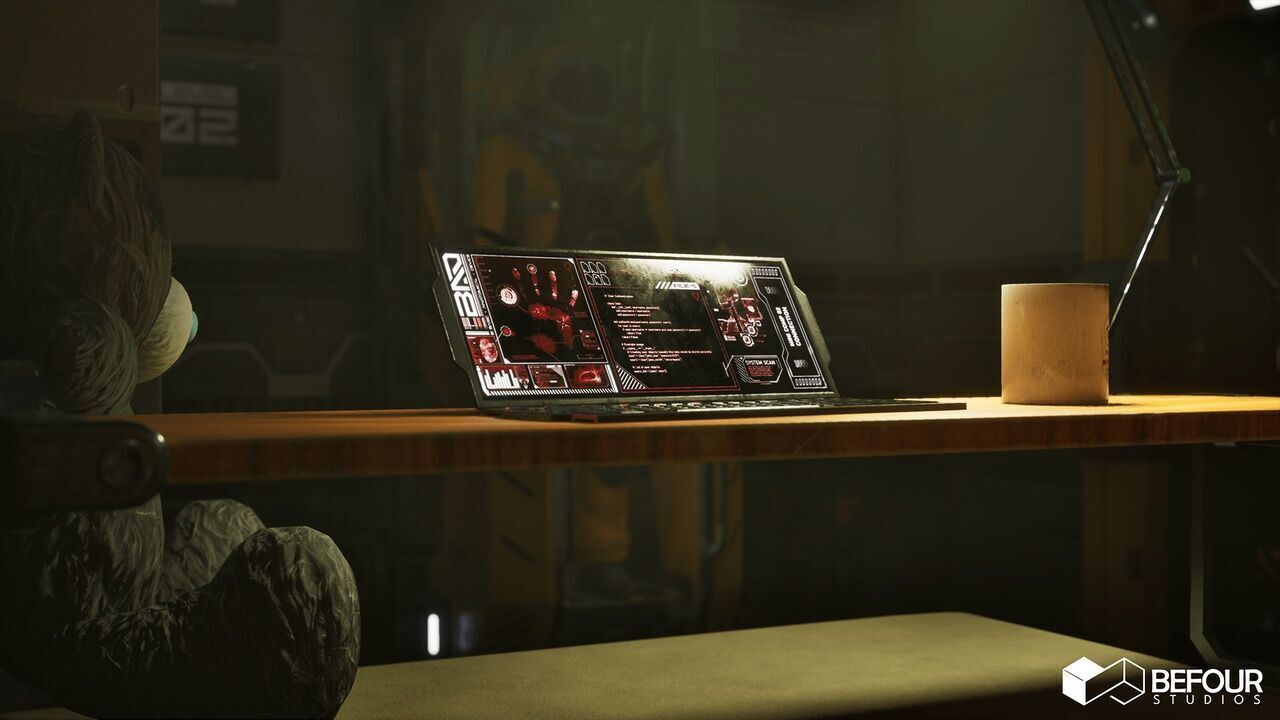 SciFi Engineers Room Environment Low-poly 3D model_8