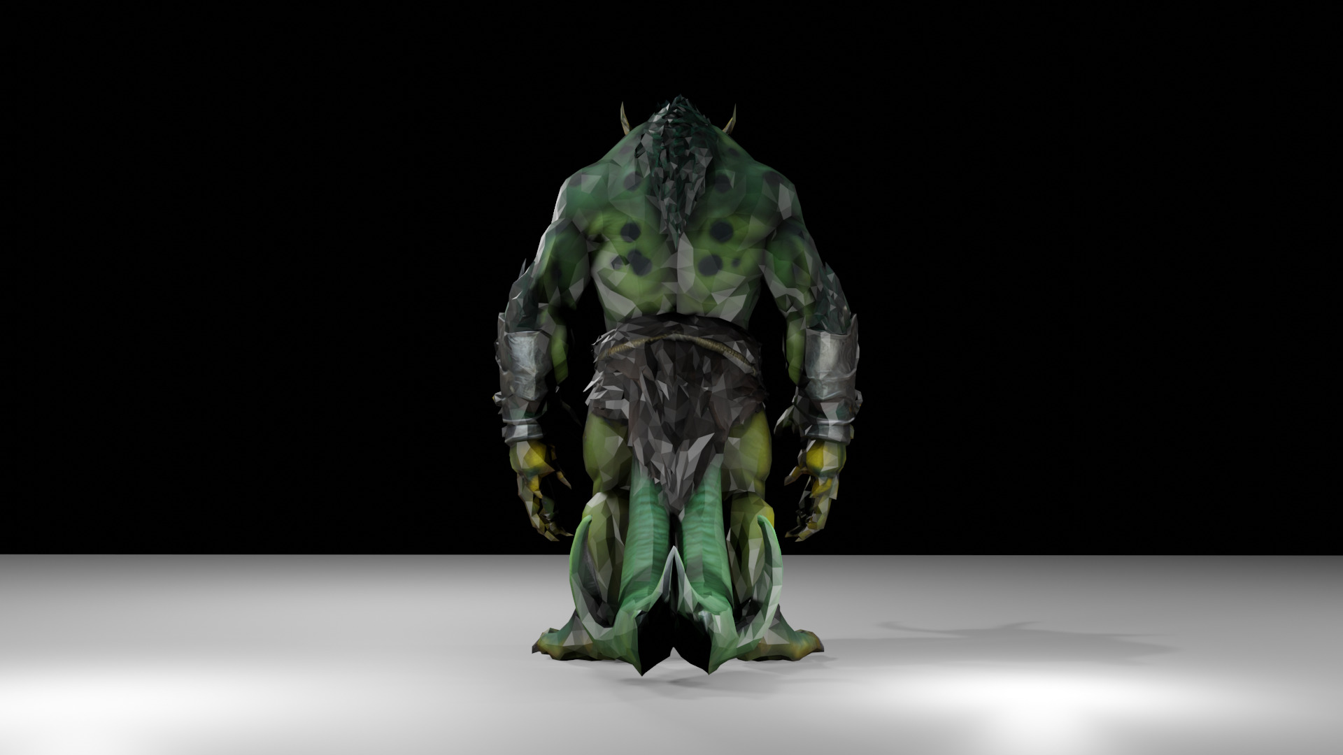 Orc Warrior Low-poly 3D model_2