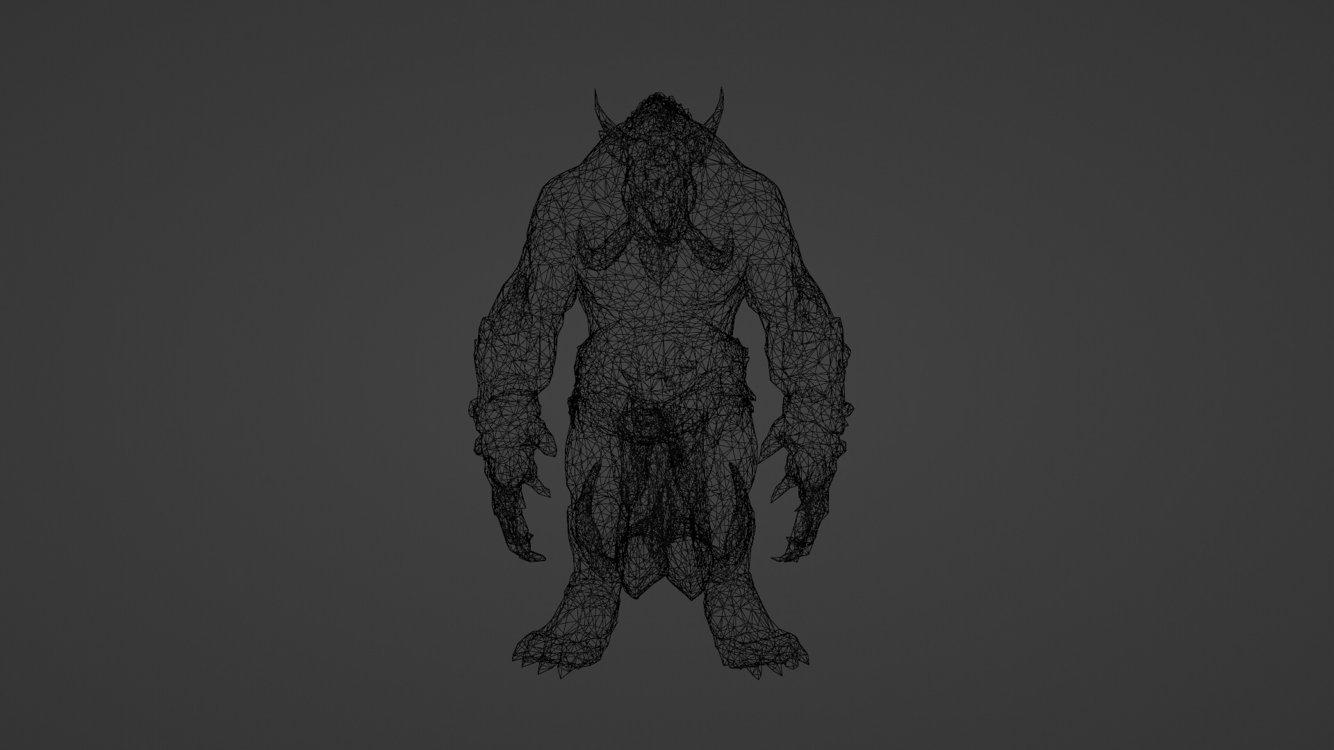 Orc Warrior Low-poly 3D model_3