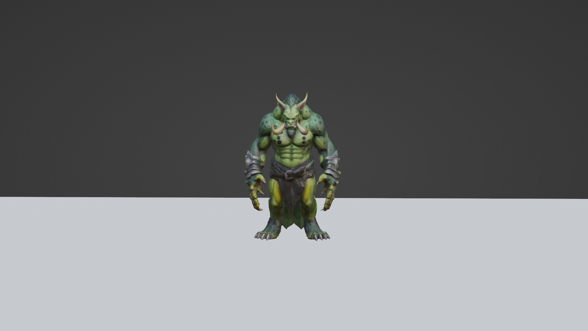 Orc Warrior Low-poly 3D model_4