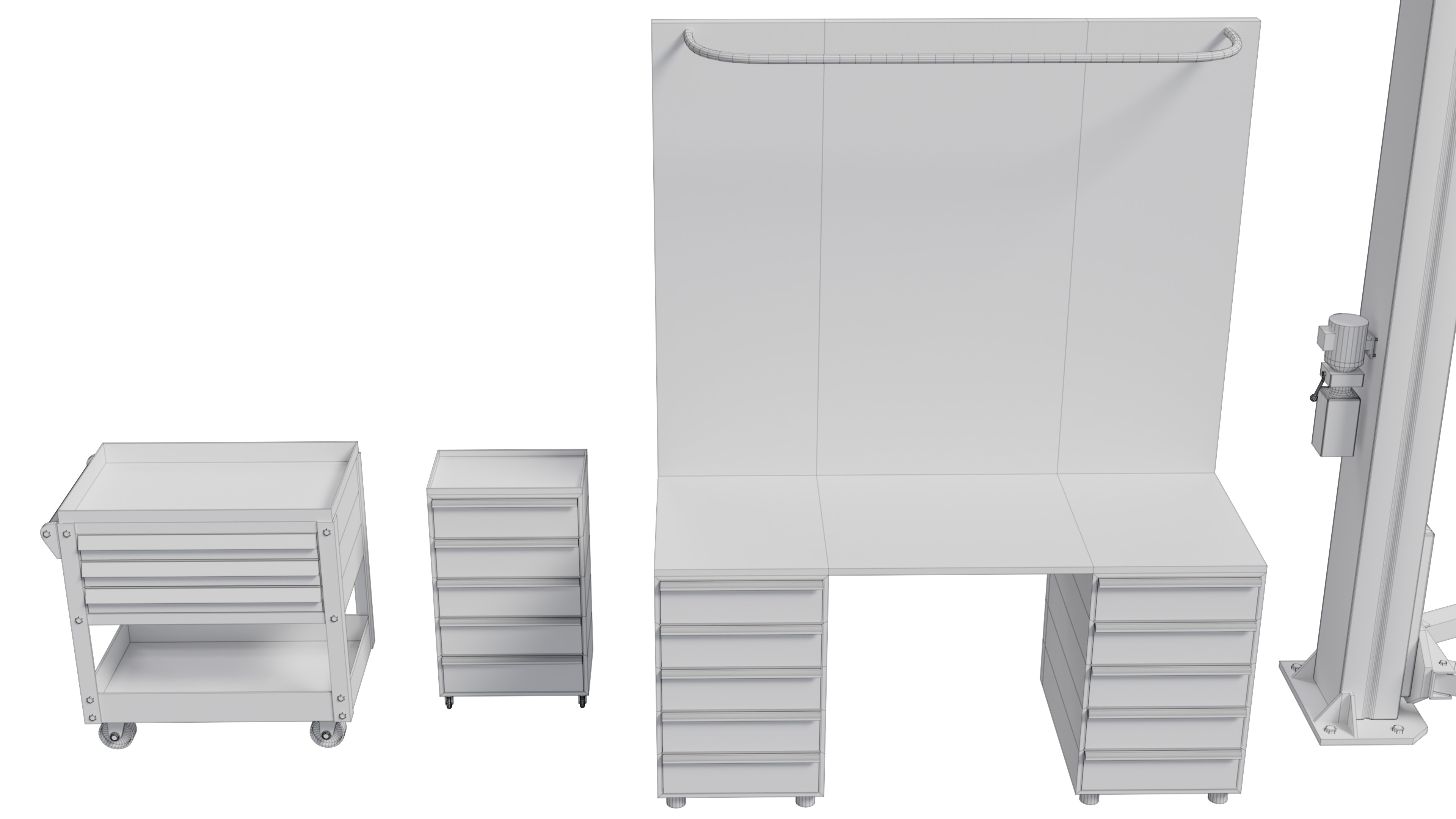 Car Service Equipment Pack Low-poly 3D model_17