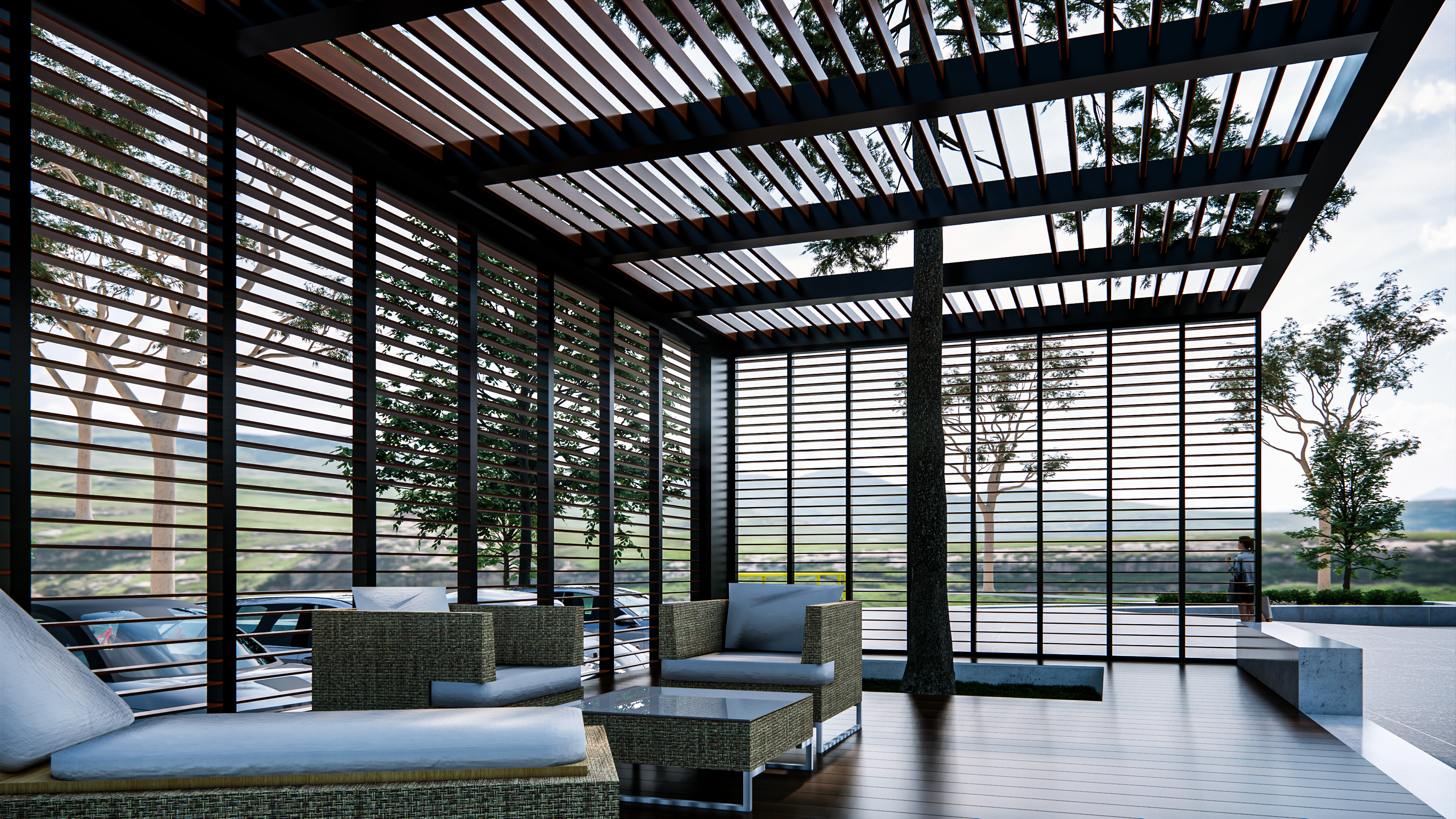 Auditorium interior and exterior 3D model_8