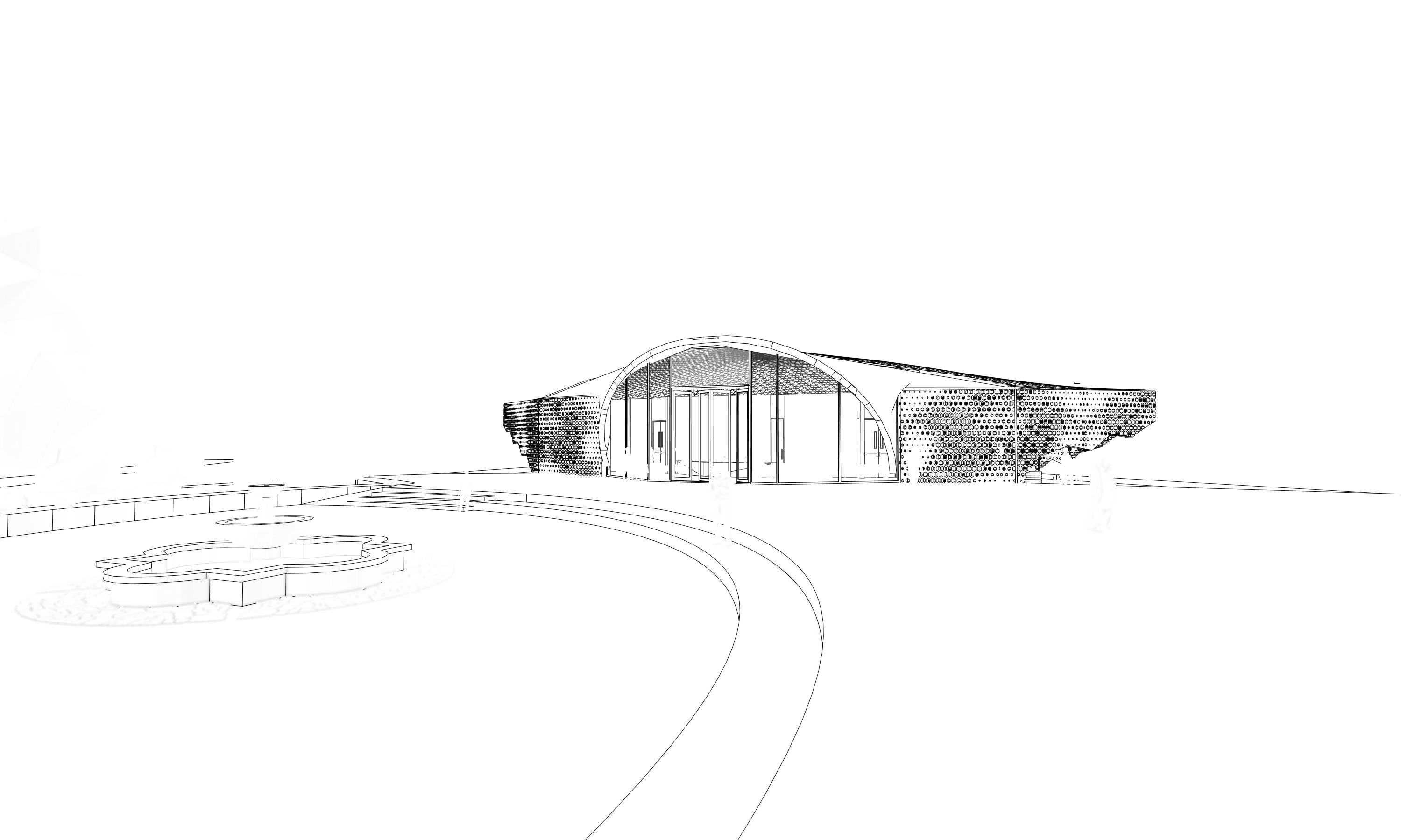 Auditorium interior and exterior 3D model_23