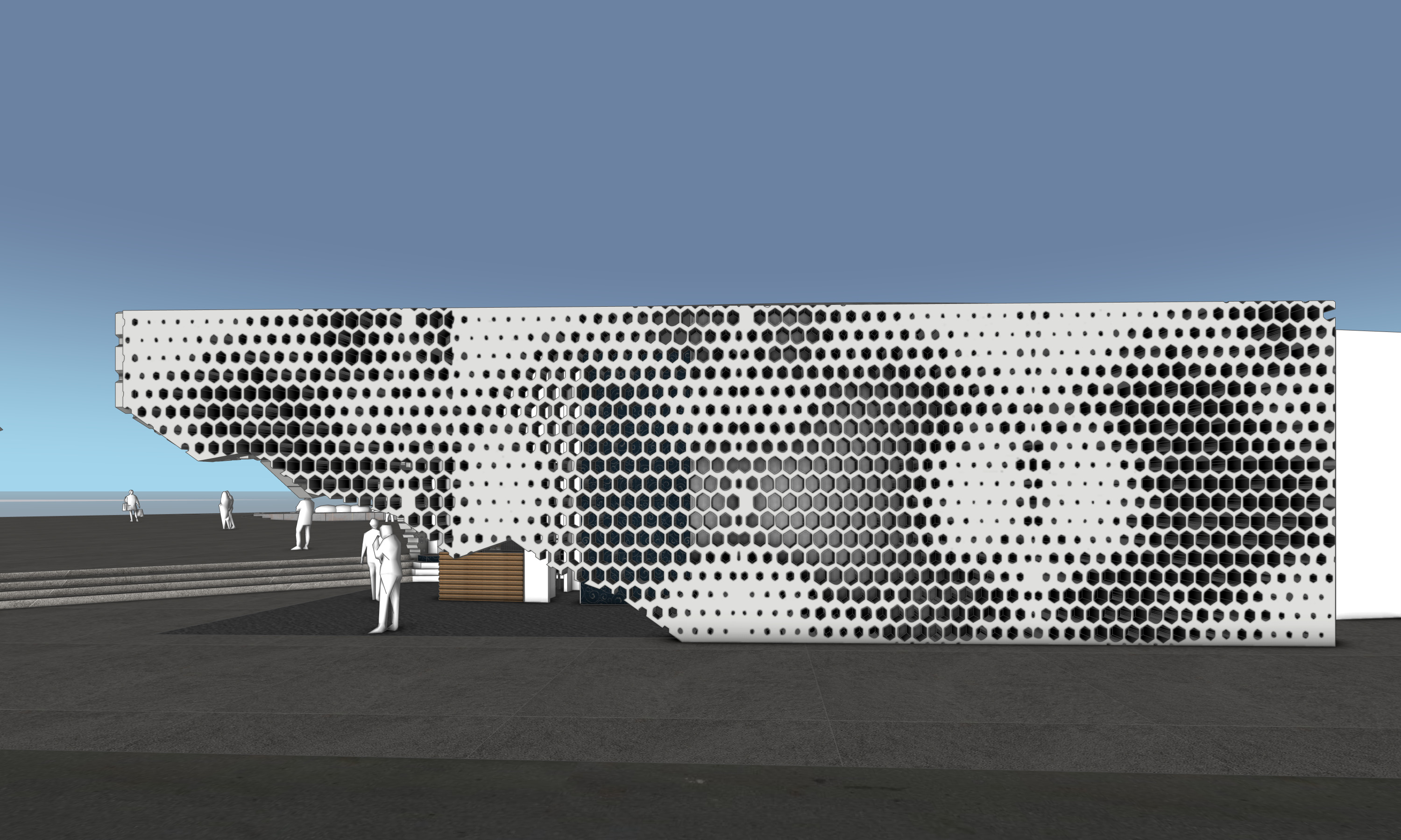 Auditorium interior and exterior 3D model_22