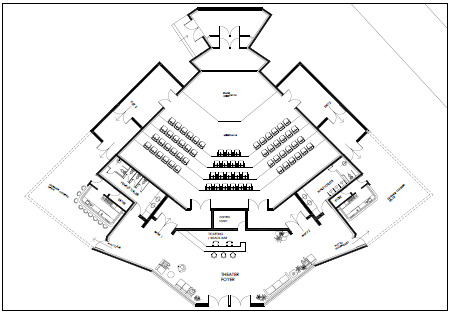 Auditorium interior and exterior 3D model_3