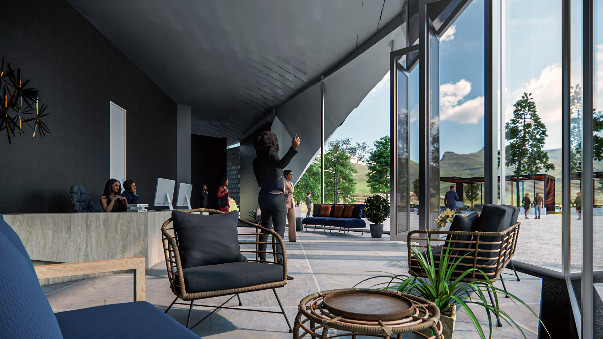 Auditorium interior and exterior 3D model_10