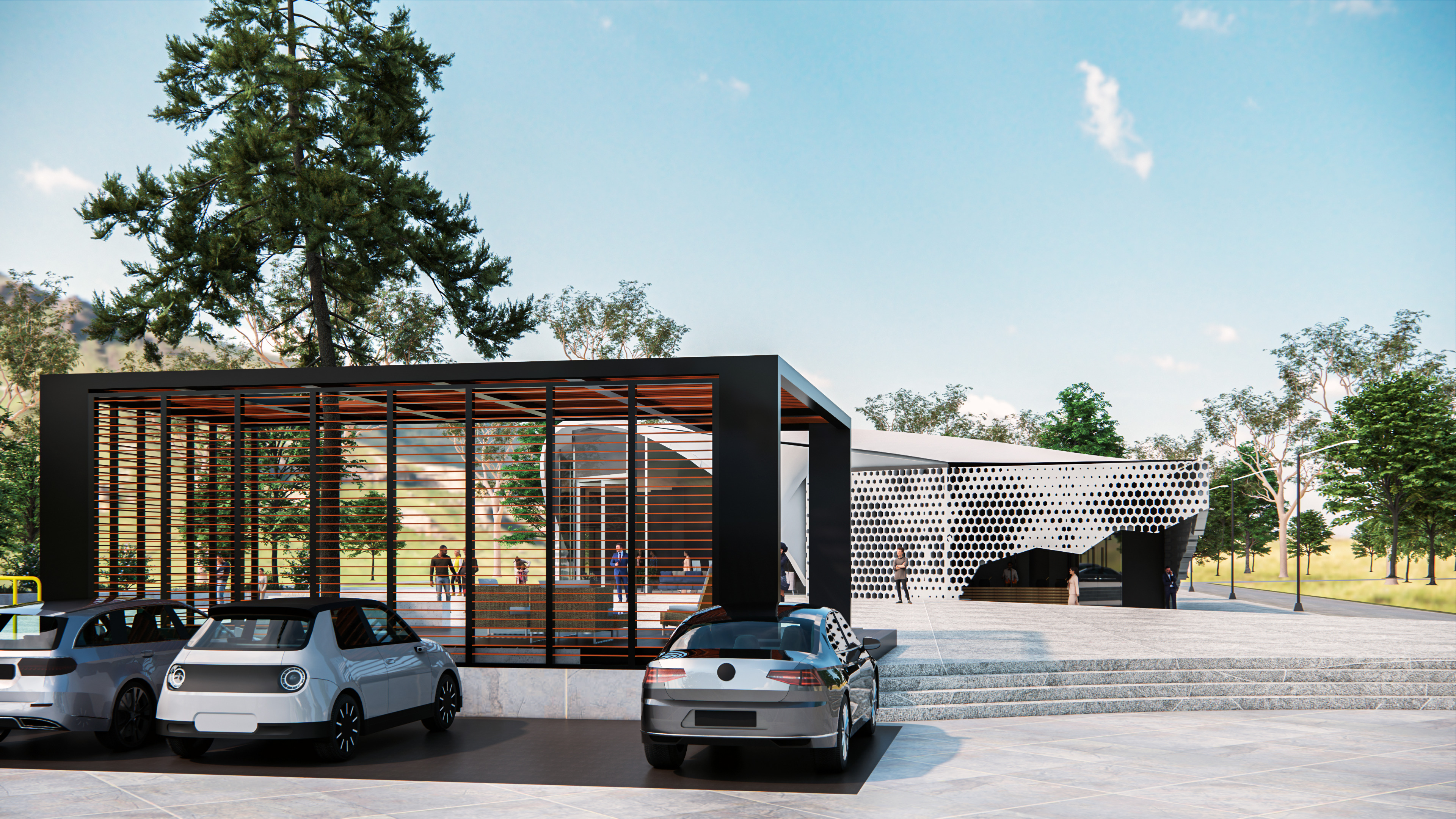 Auditorium interior and exterior 3D model_18