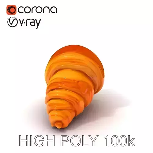 Delicious Croissant D Model Pack for Culinary Scenes Low-poly 3D model