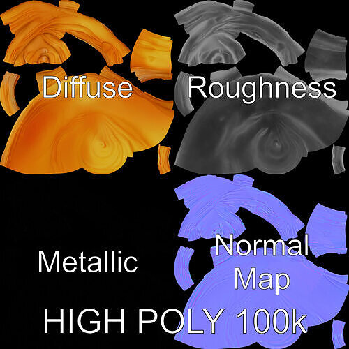 Delicious Croissant D Model Pack for Culinary Scenes Low-poly 3D model 2