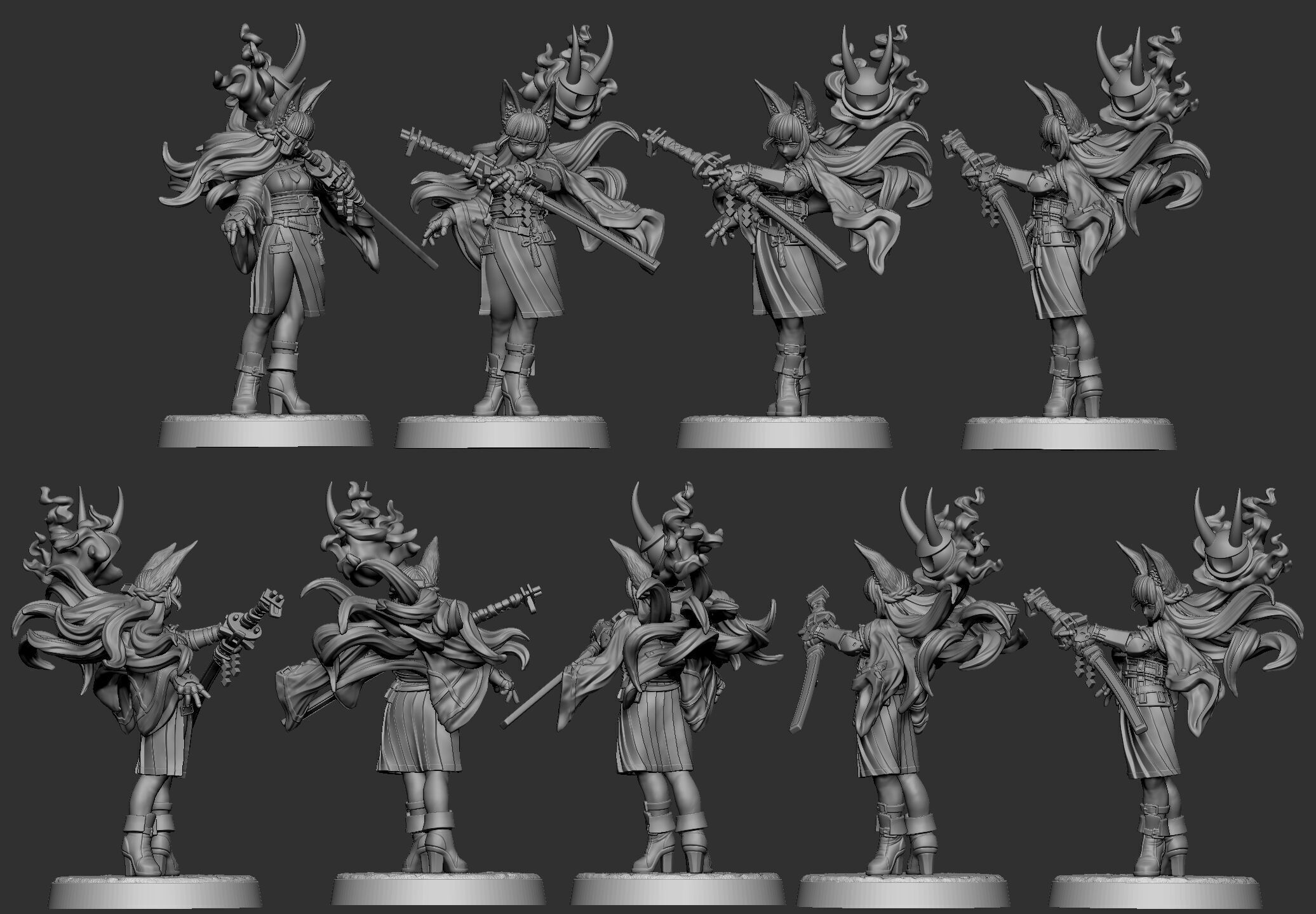 Miyabi Miniature 32 mm - Zenless Zone Zero 3D model 3D printable