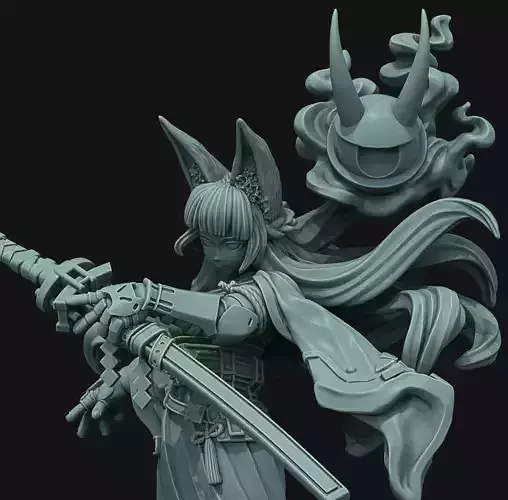 Miyabi Miniature 32 mm - Zenless Zone Zero 3D print model