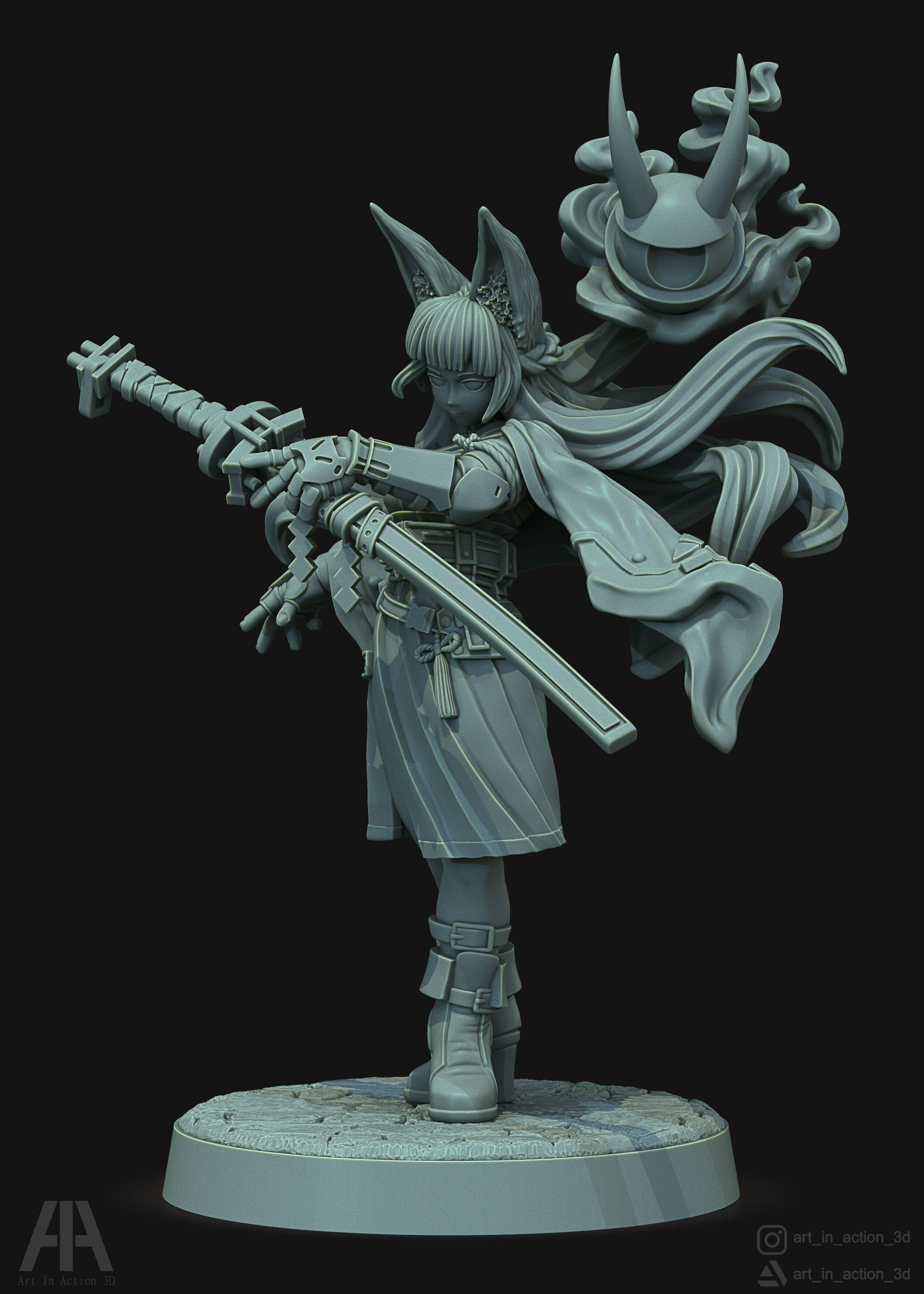 Miyabi Miniature 32 mm - Zenless Zone Zero 3D model 3D printable