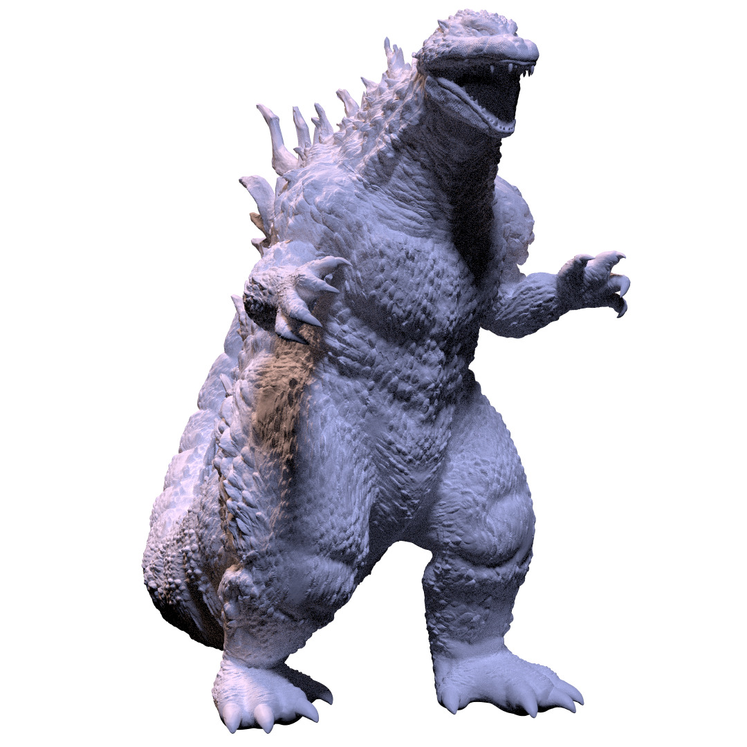 Godzilla 2000 3 pieces 3d print 3D print model_10