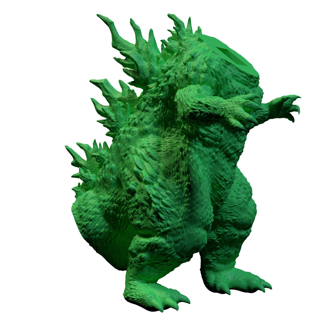 Godzilla 2000 3 pieces 3d print 3D print model_26