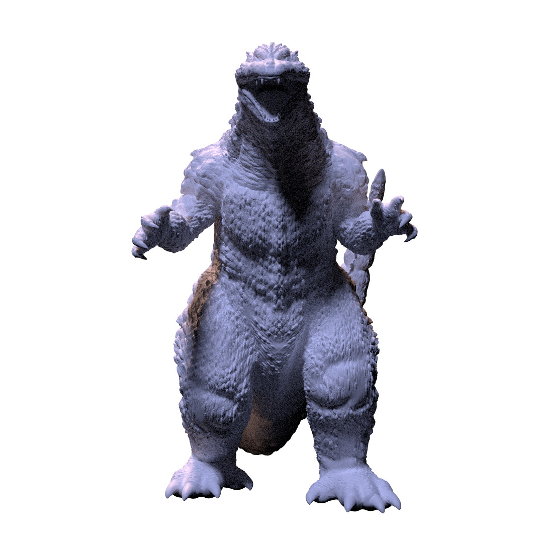 Godzilla 2000 3 pieces 3d print 3D print model_14
