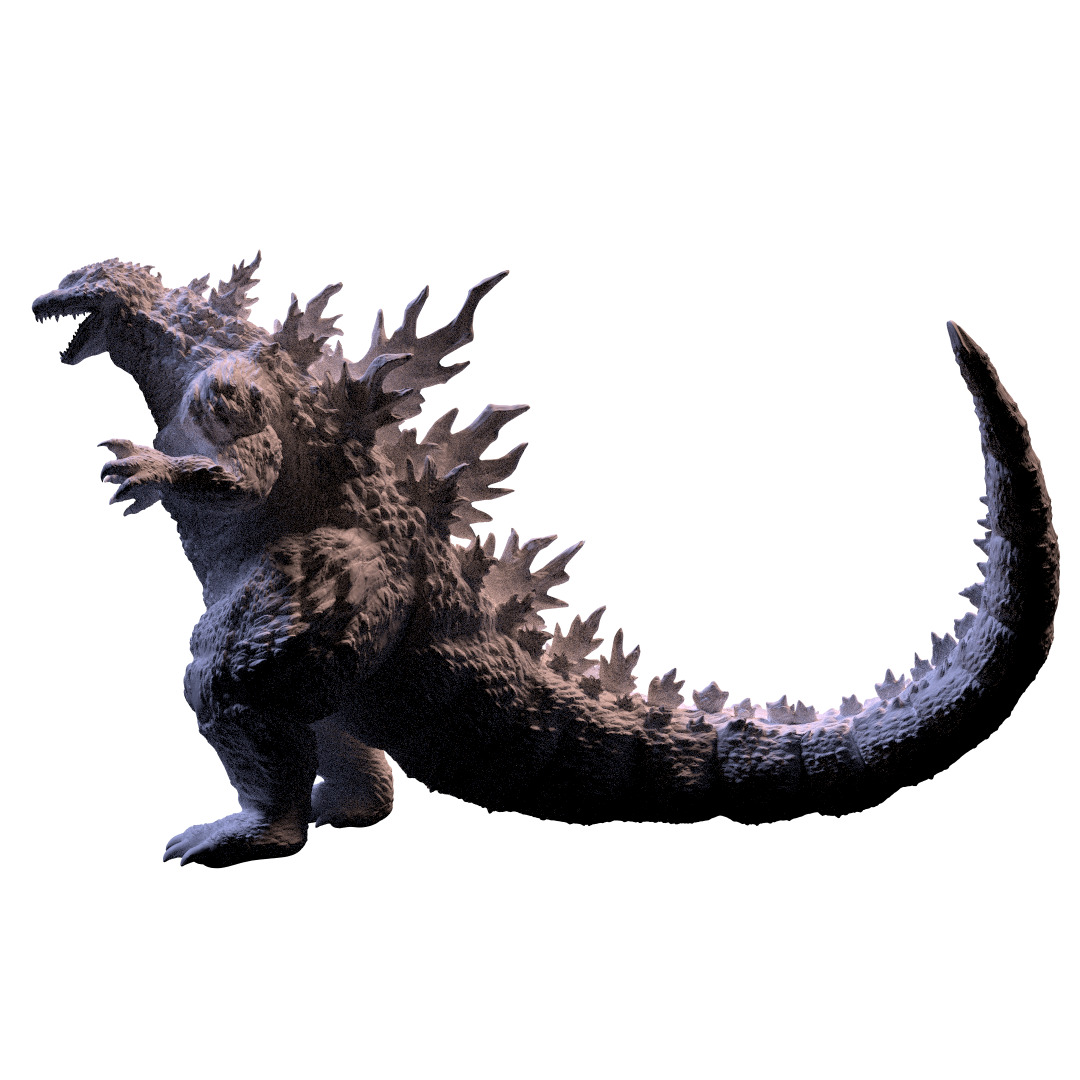 Godzilla 2000 3 pieces 3d print 3D print model_23