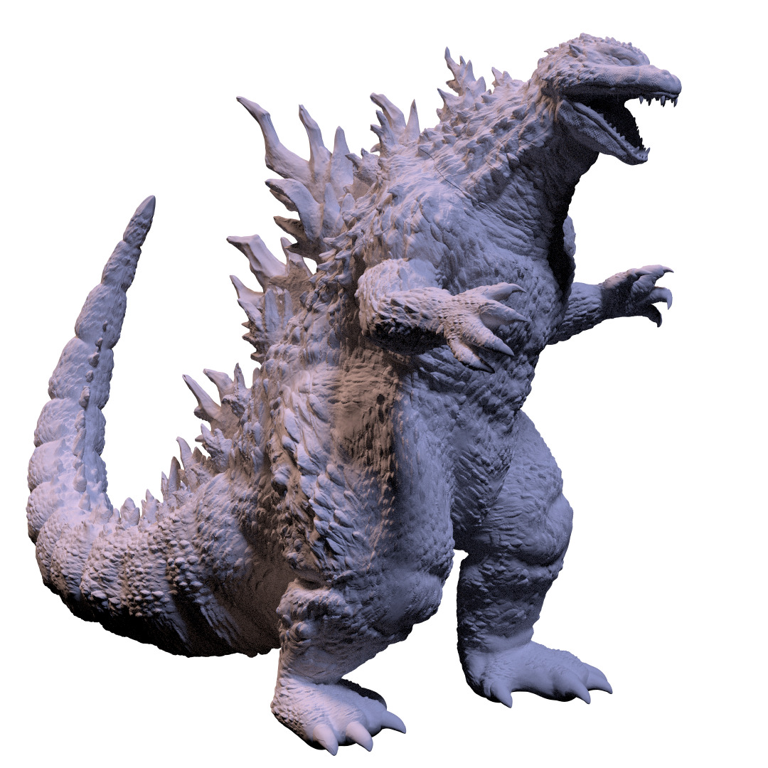 Godzilla 2000 3 pieces 3d print 3D print model_13