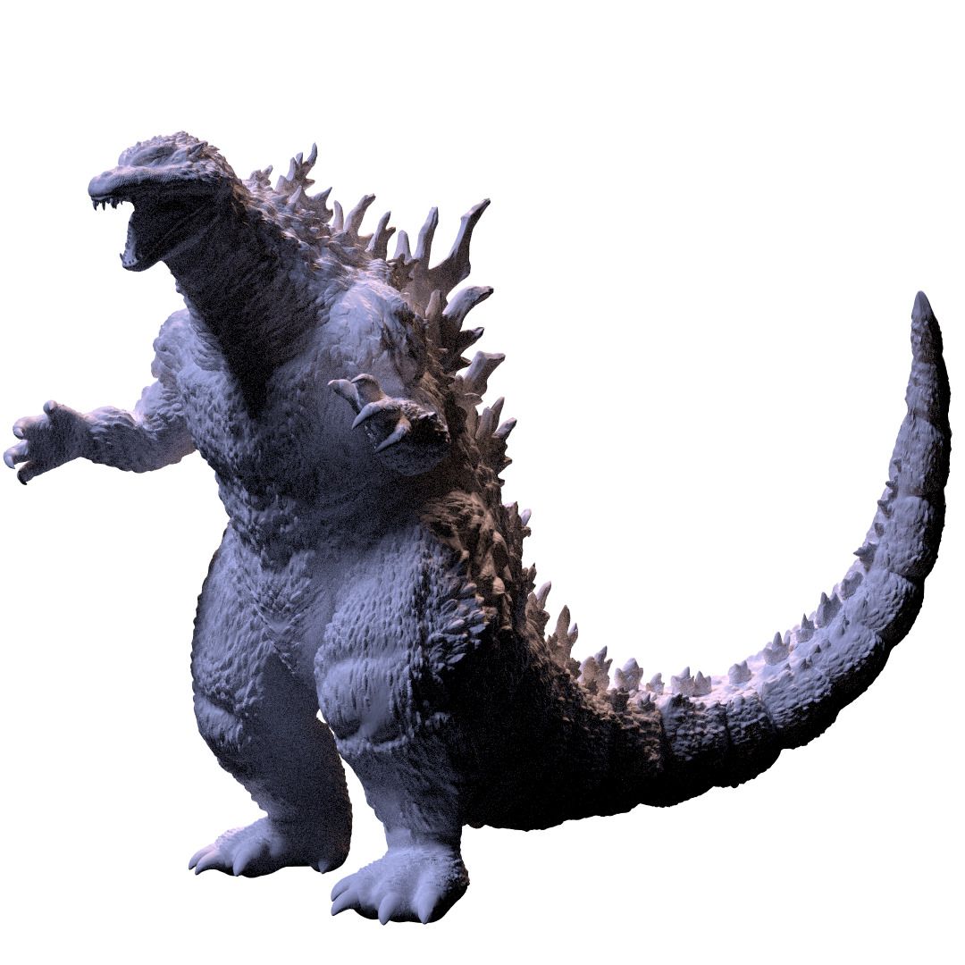 Godzilla 2000 3 pieces 3d print 3D print model_15
