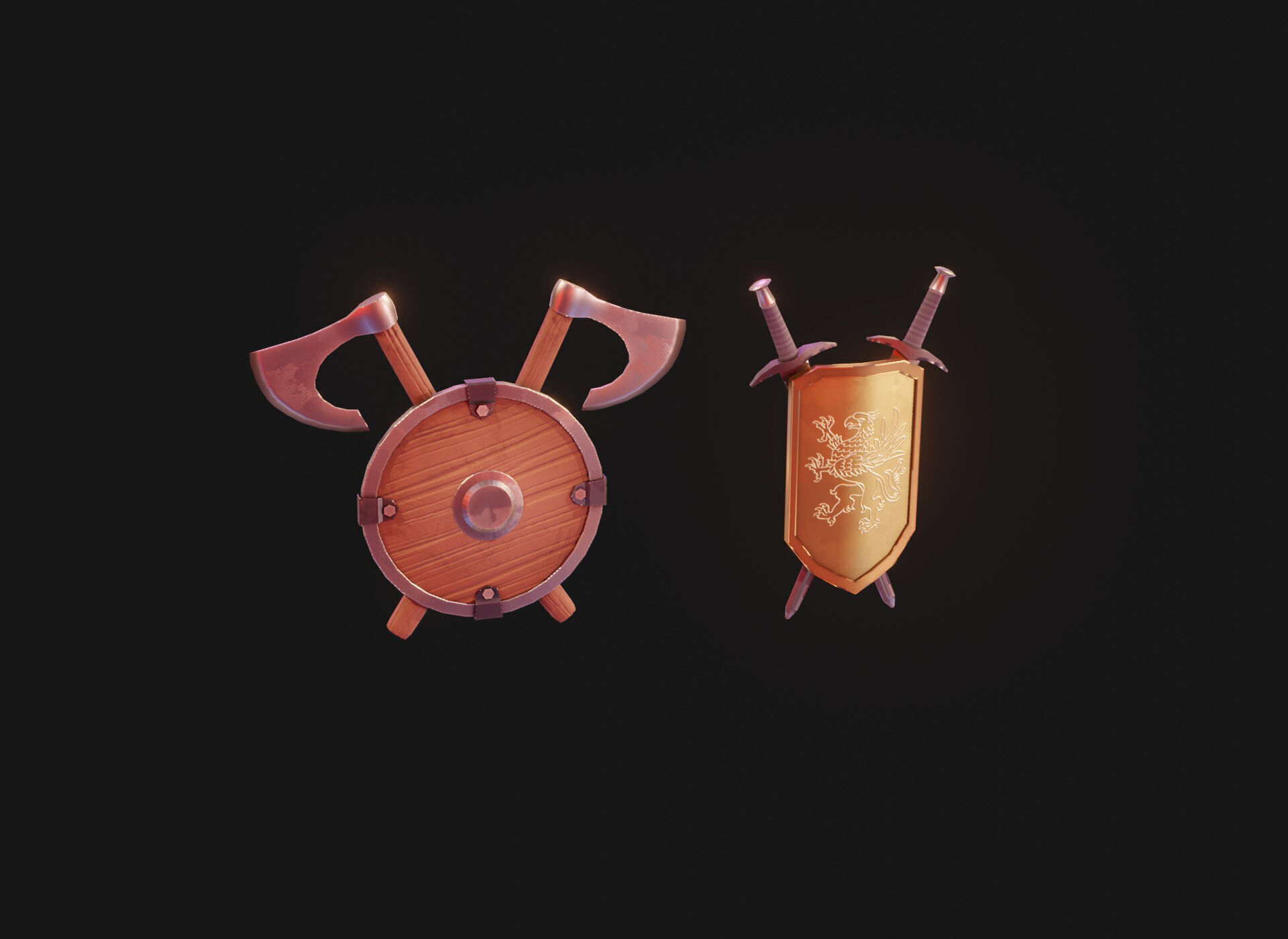 Modular Stylized Dungeon Kit Low-poly 3D Model Low-poly 3D model_15