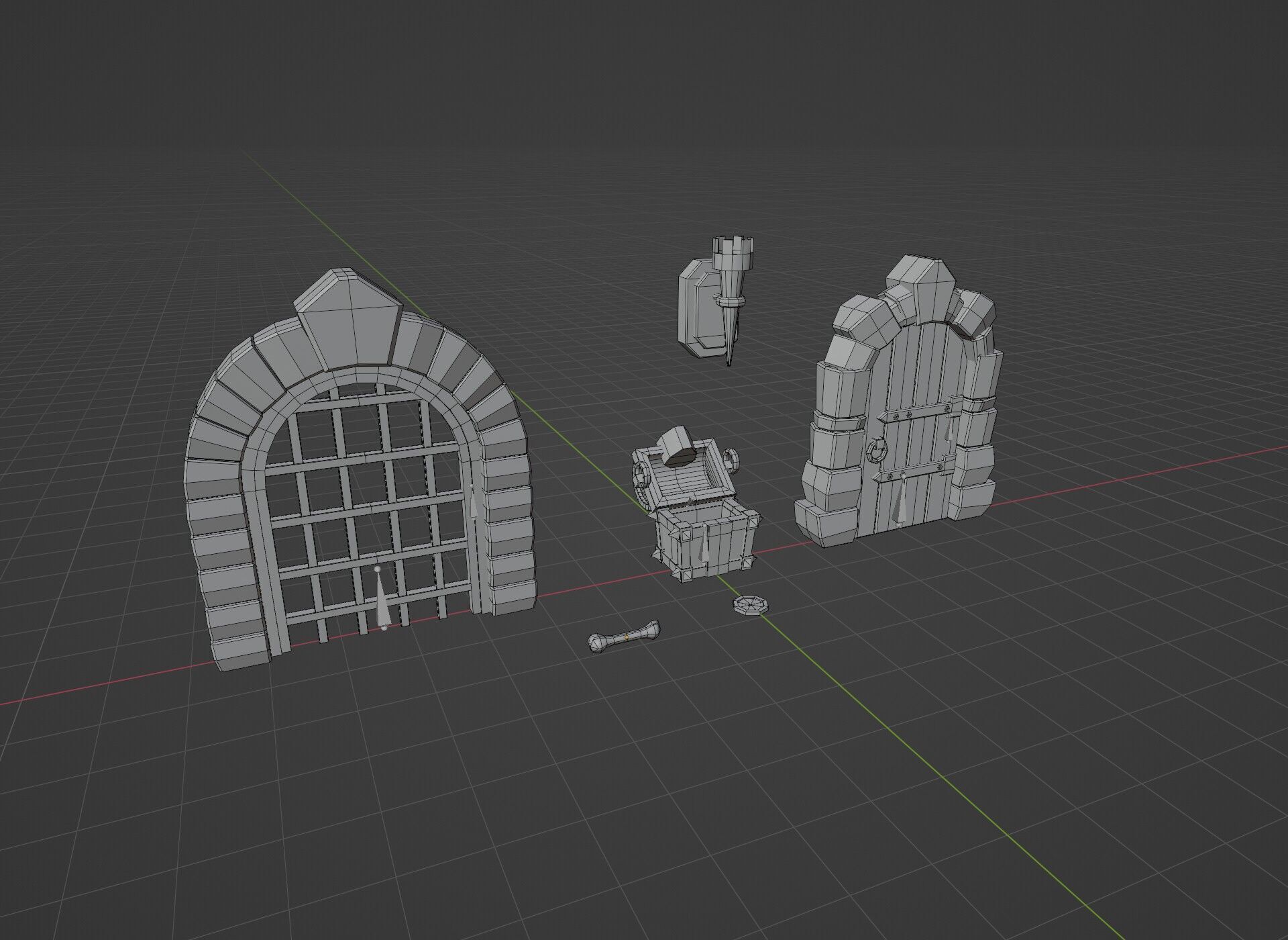 Modular Stylized Dungeon Kit Low-poly 3D Model Low-poly 3D model_30