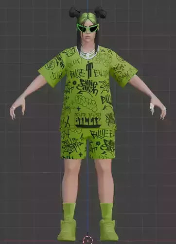 Billie Eilish 3d model Fortnite 3D model