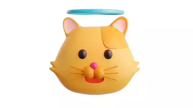 3D Cat Emoji 