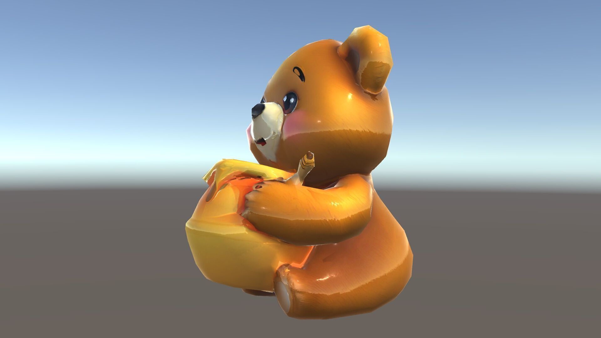Adorable Bear with Honey Pot D Model Pack Low-poly 3D model_18