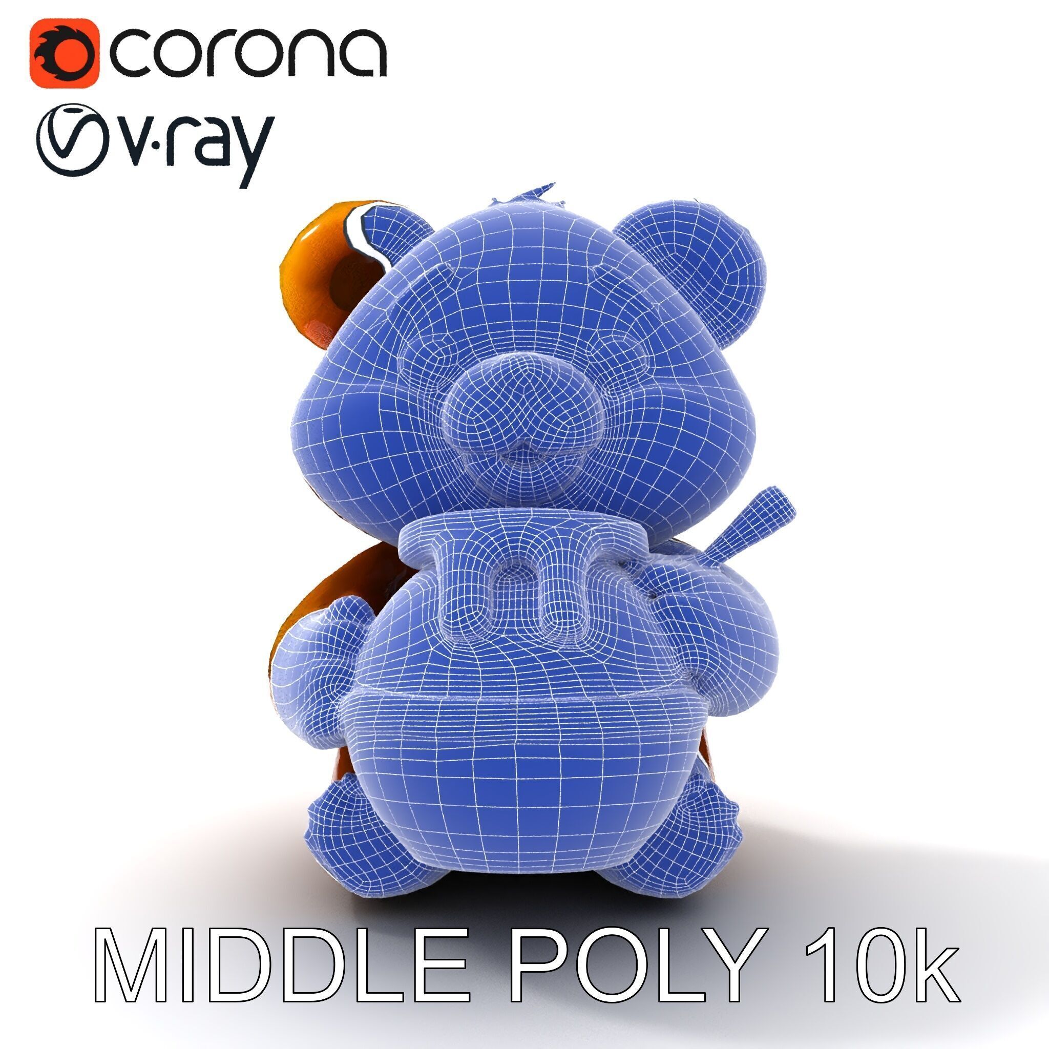 Adorable Bear with Honey Pot D Model Pack Low-poly 3D model_22