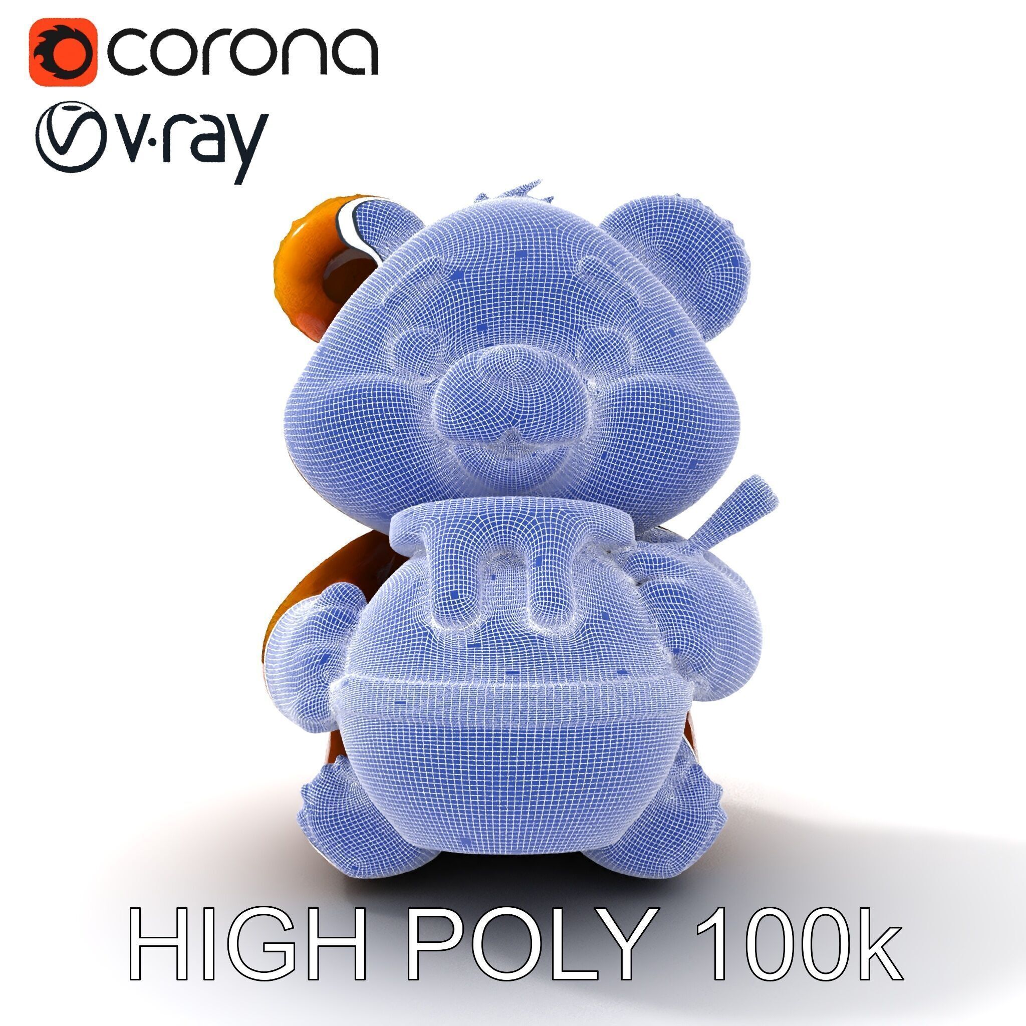 Adorable Bear with Honey Pot D Model Pack Low-poly 3D model_13