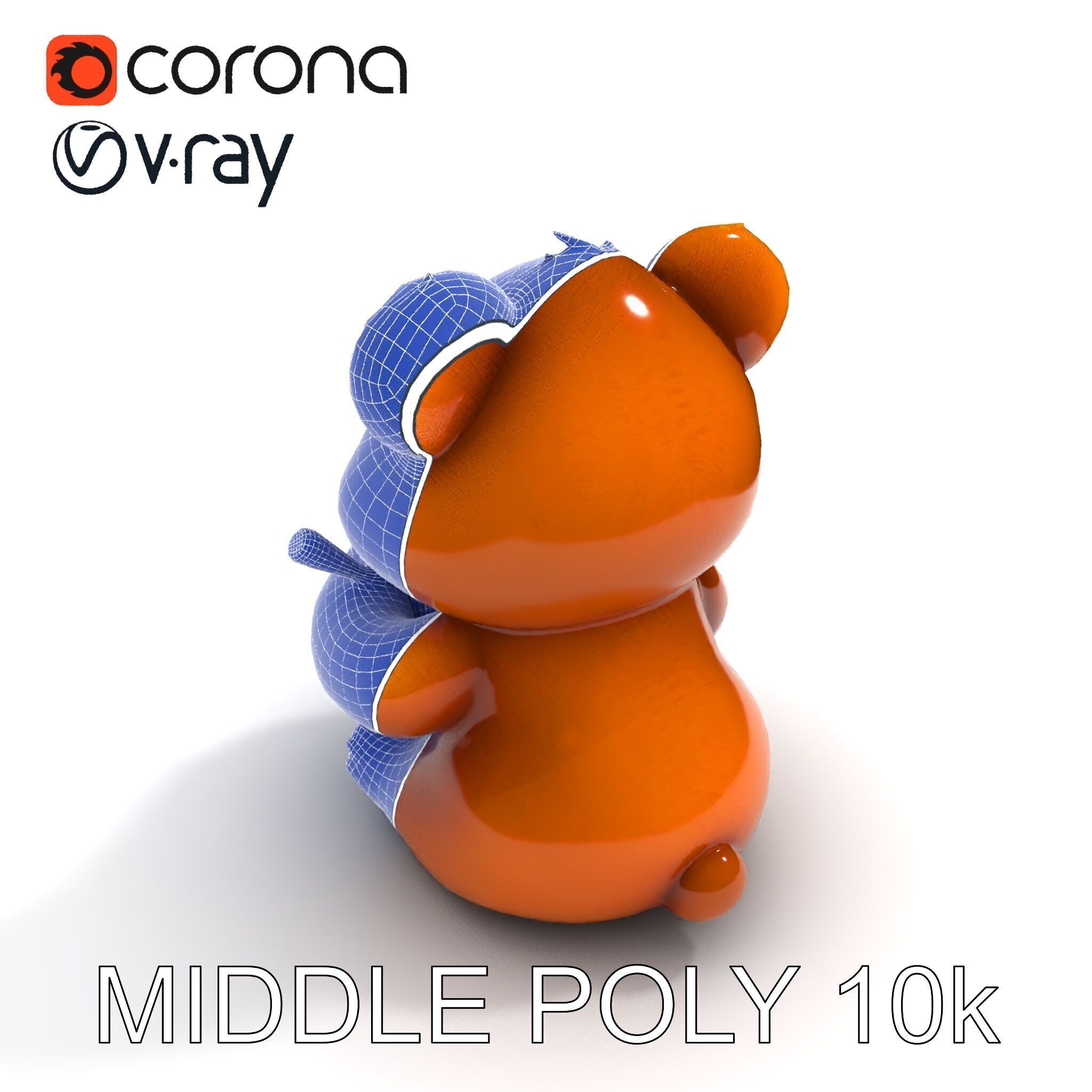 Adorable Bear with Honey Pot D Model Pack Low-poly 3D model_20