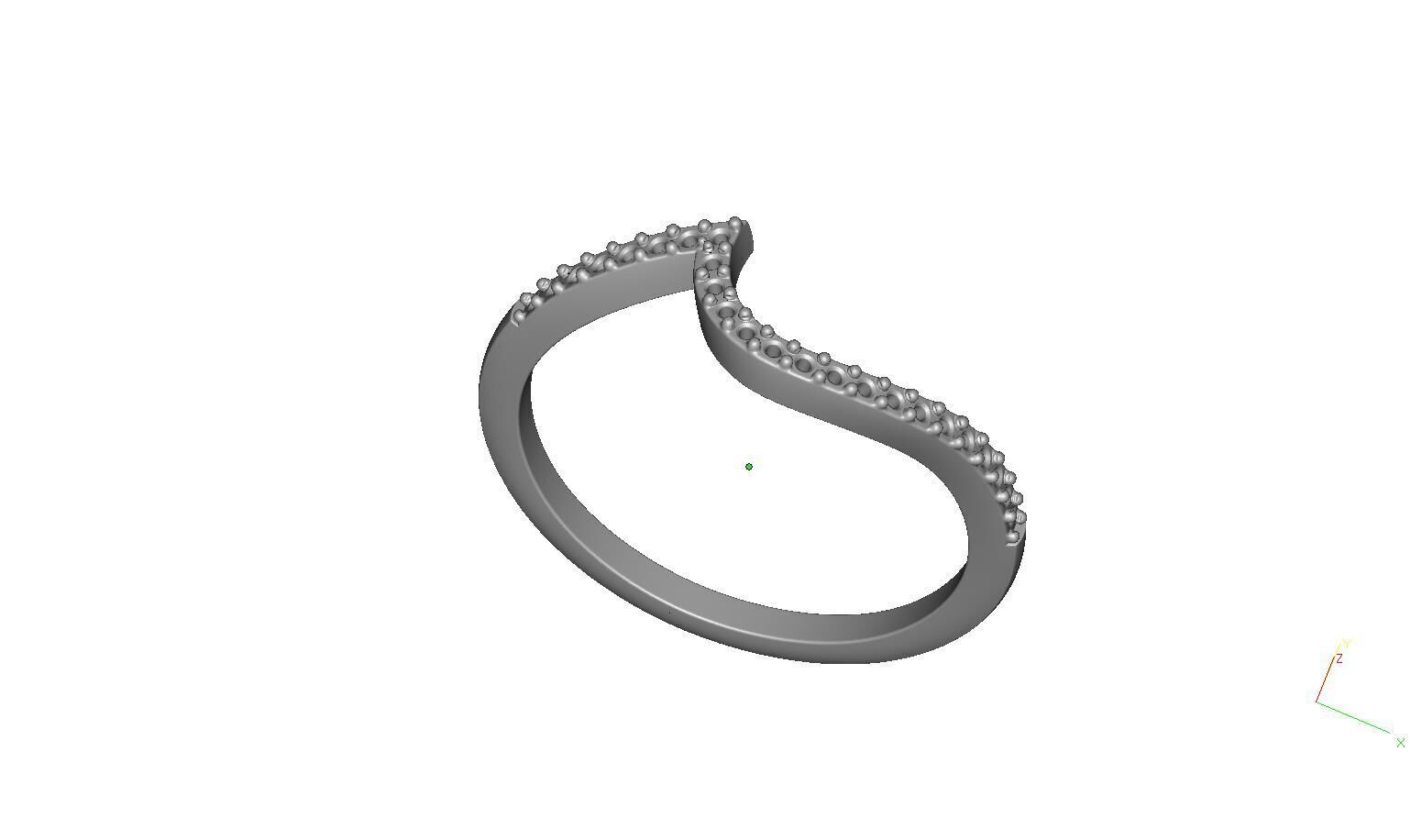Ring 5382- Engagement and wedding 3D print model_7