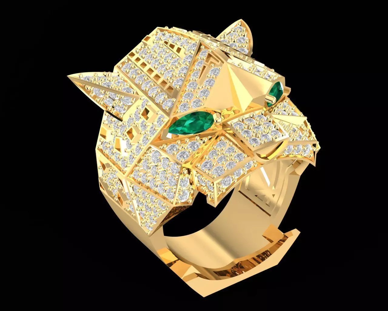 A28A Leopard Ring 3D print model_0