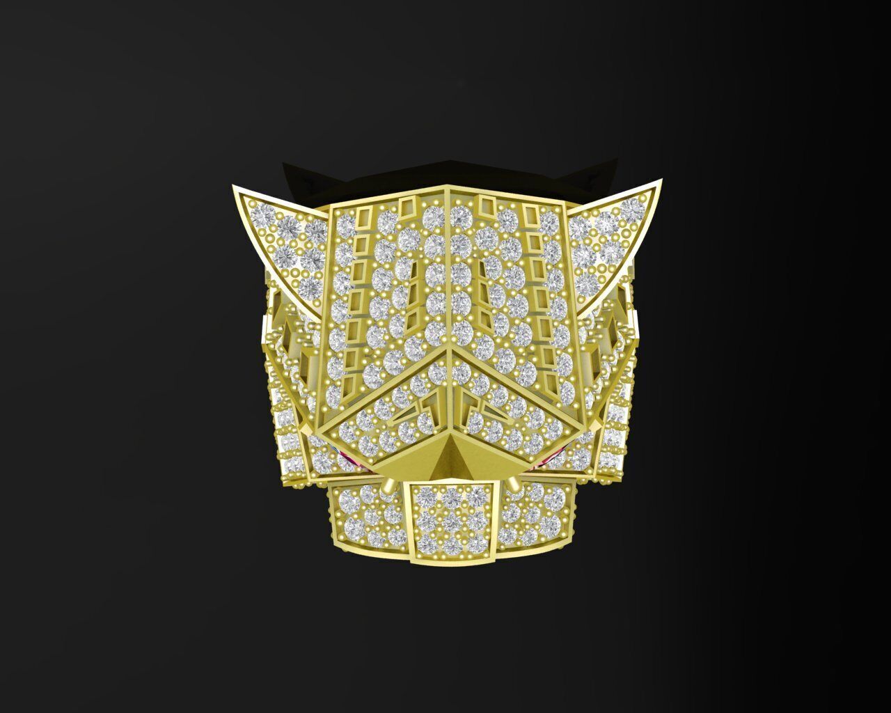 A28A Leopard Ring 3D print model_9