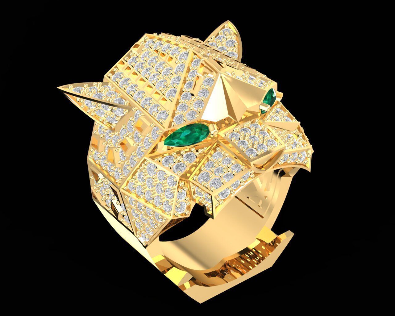 A28A Leopard Ring 3D print model_7