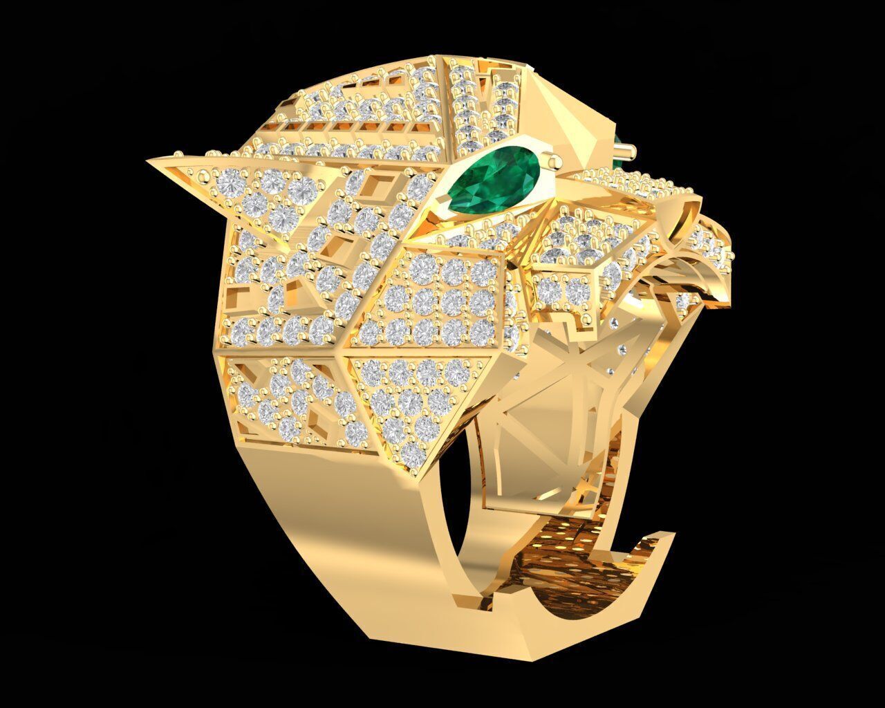 A28A Leopard Ring 3D print model_1