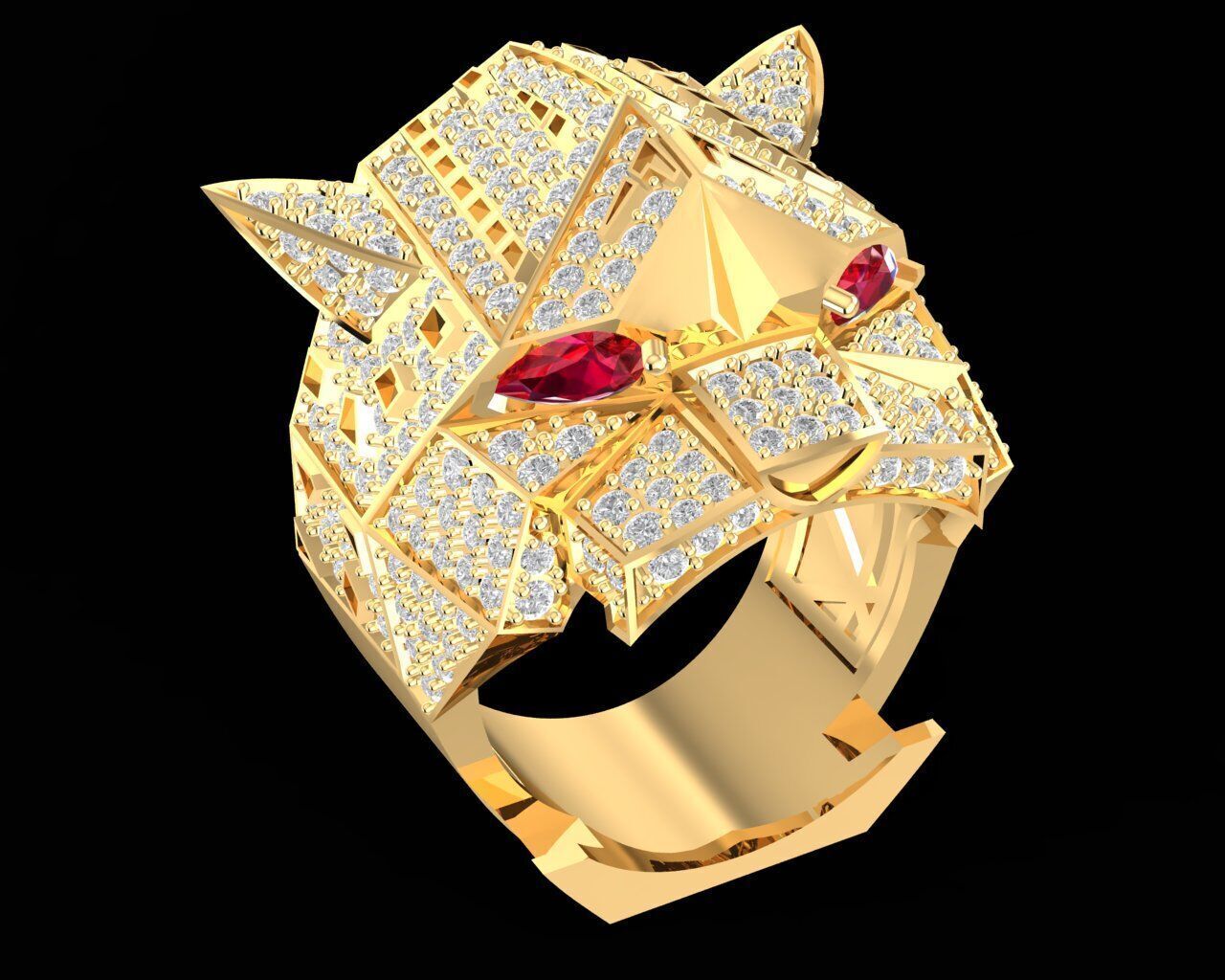 A28A Leopard Ring 3D print model_5