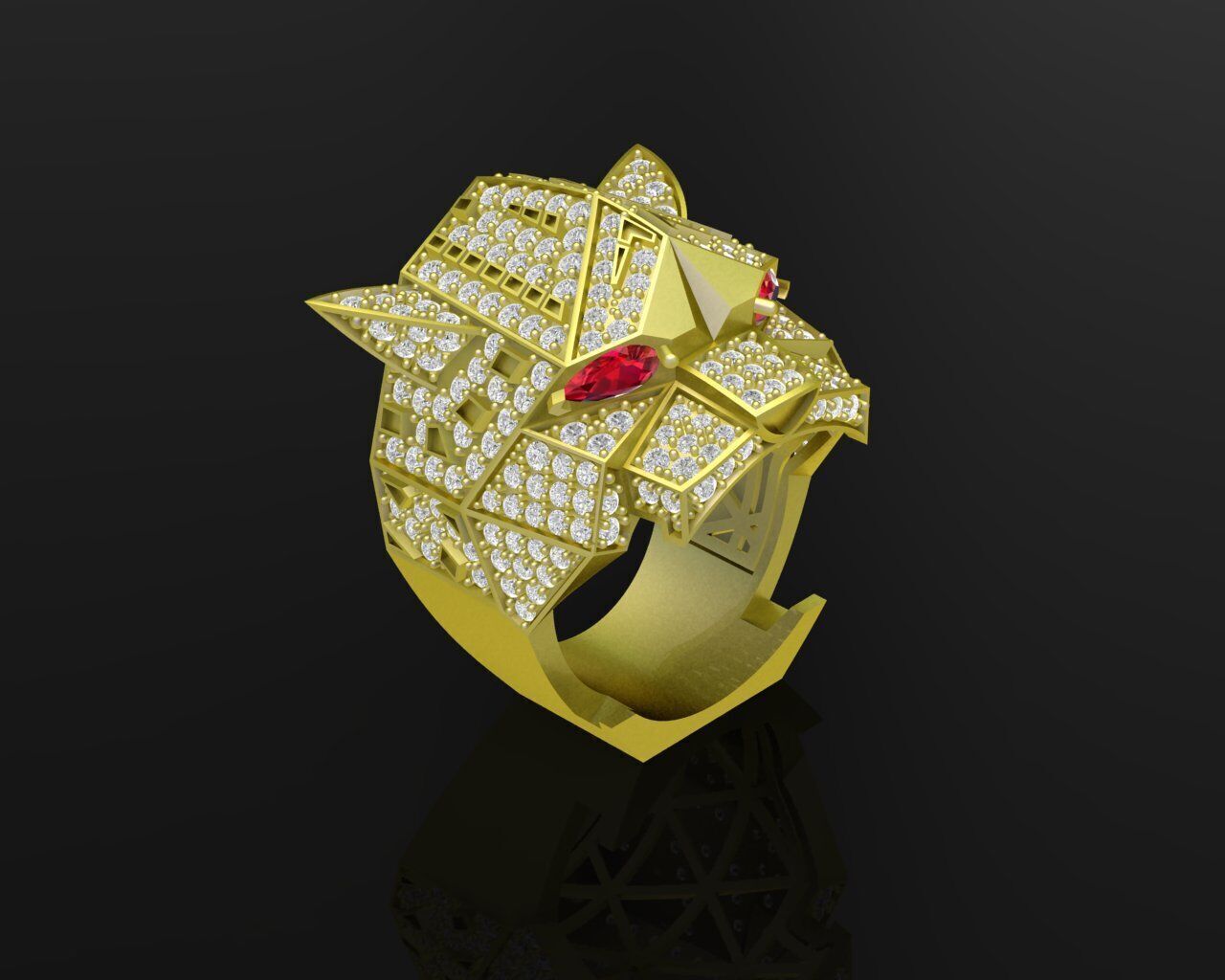A28A Leopard Ring 3D print model_8