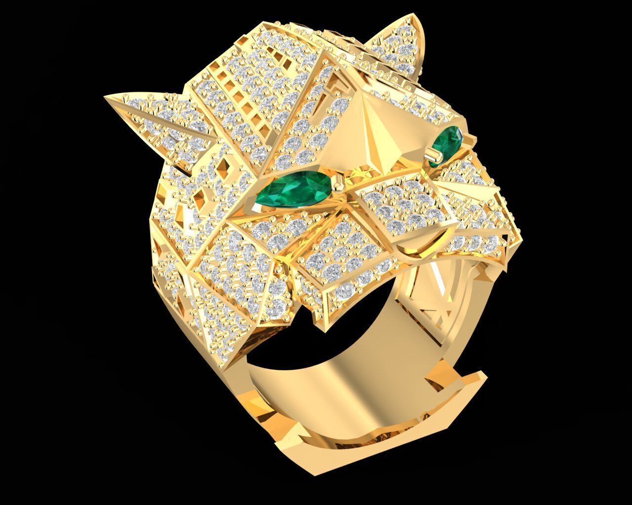 A28A Leopard Ring 3D print model_12