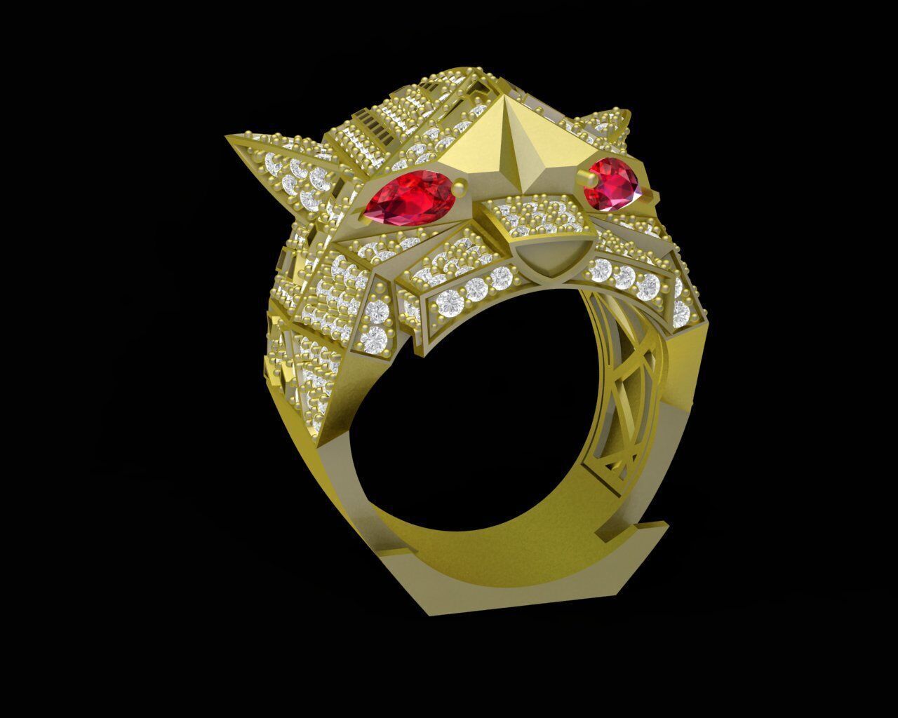 A28A Leopard Ring 3D print model_11