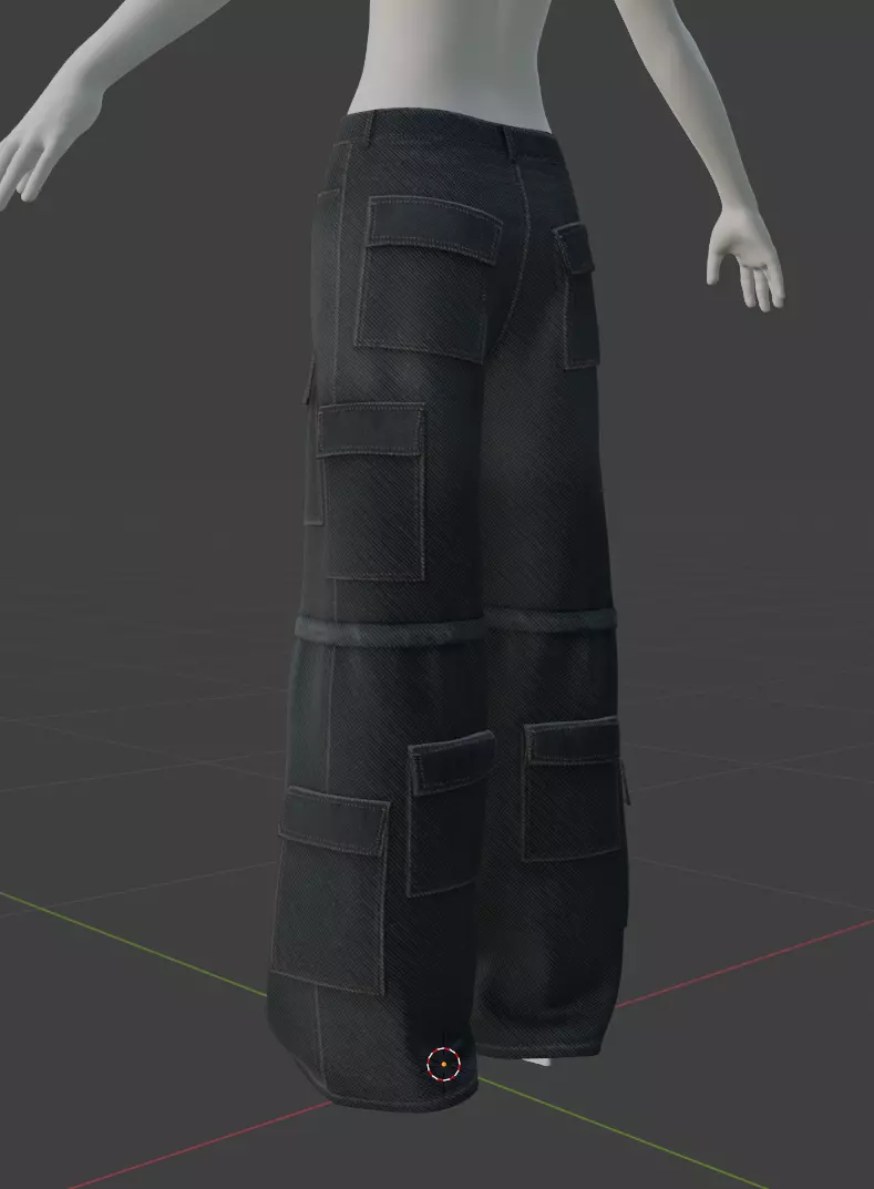 jeans game ready model Low-poly 3D model_0