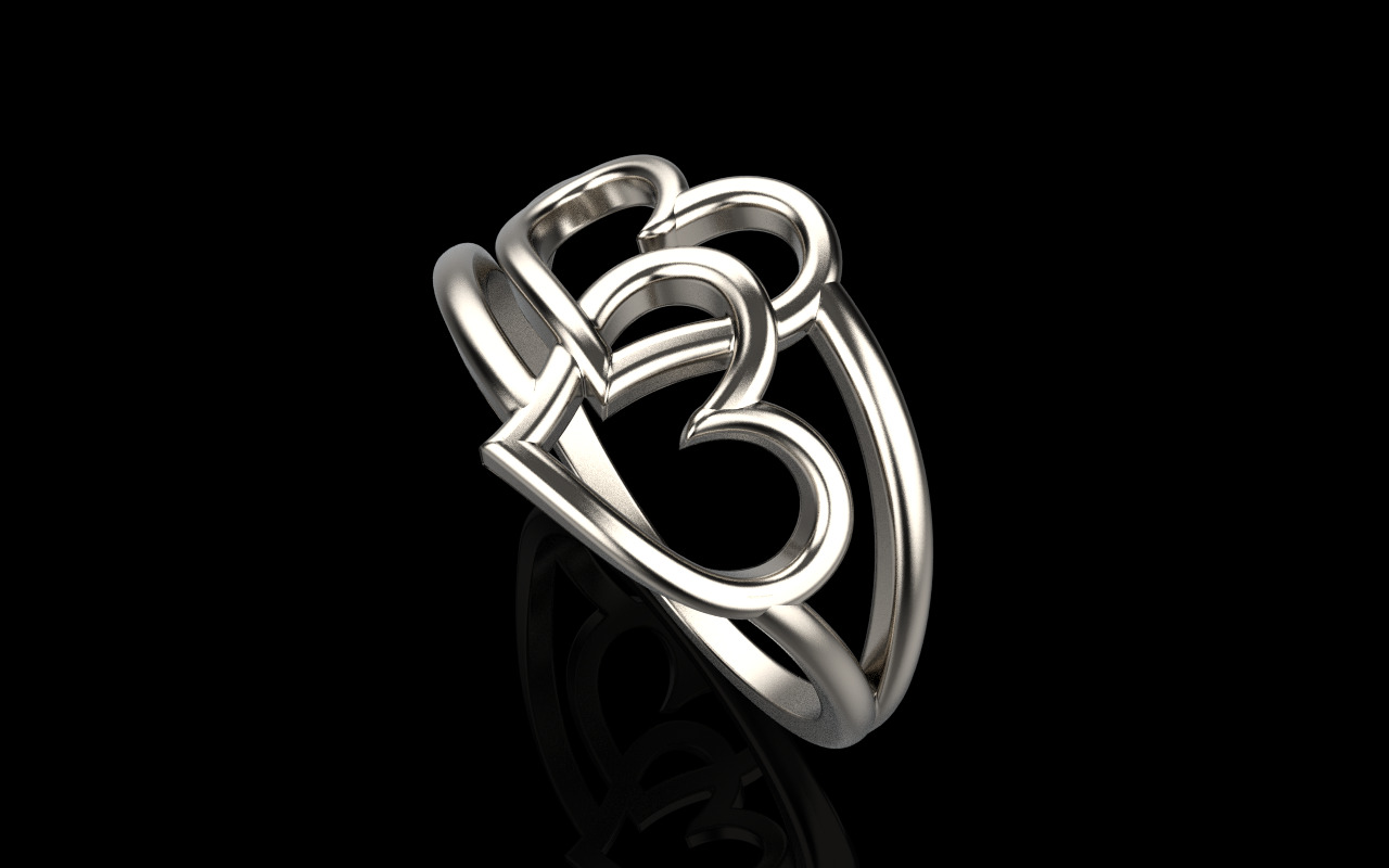 Heart ring model 1199 3D print model_22